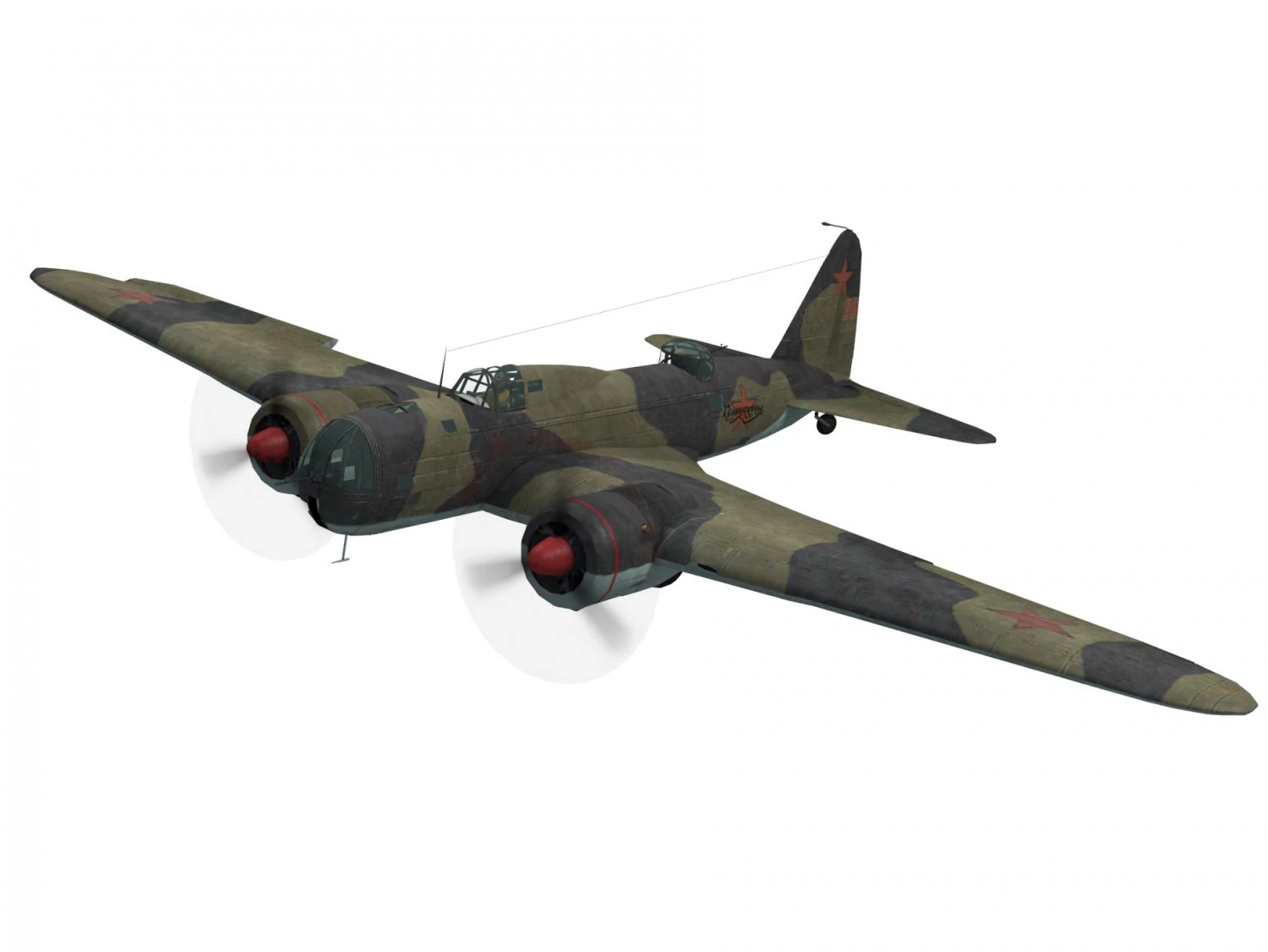 ilyushin db-3 3D Model .c4d .max .obj .3ds .fbx .stl .blend 