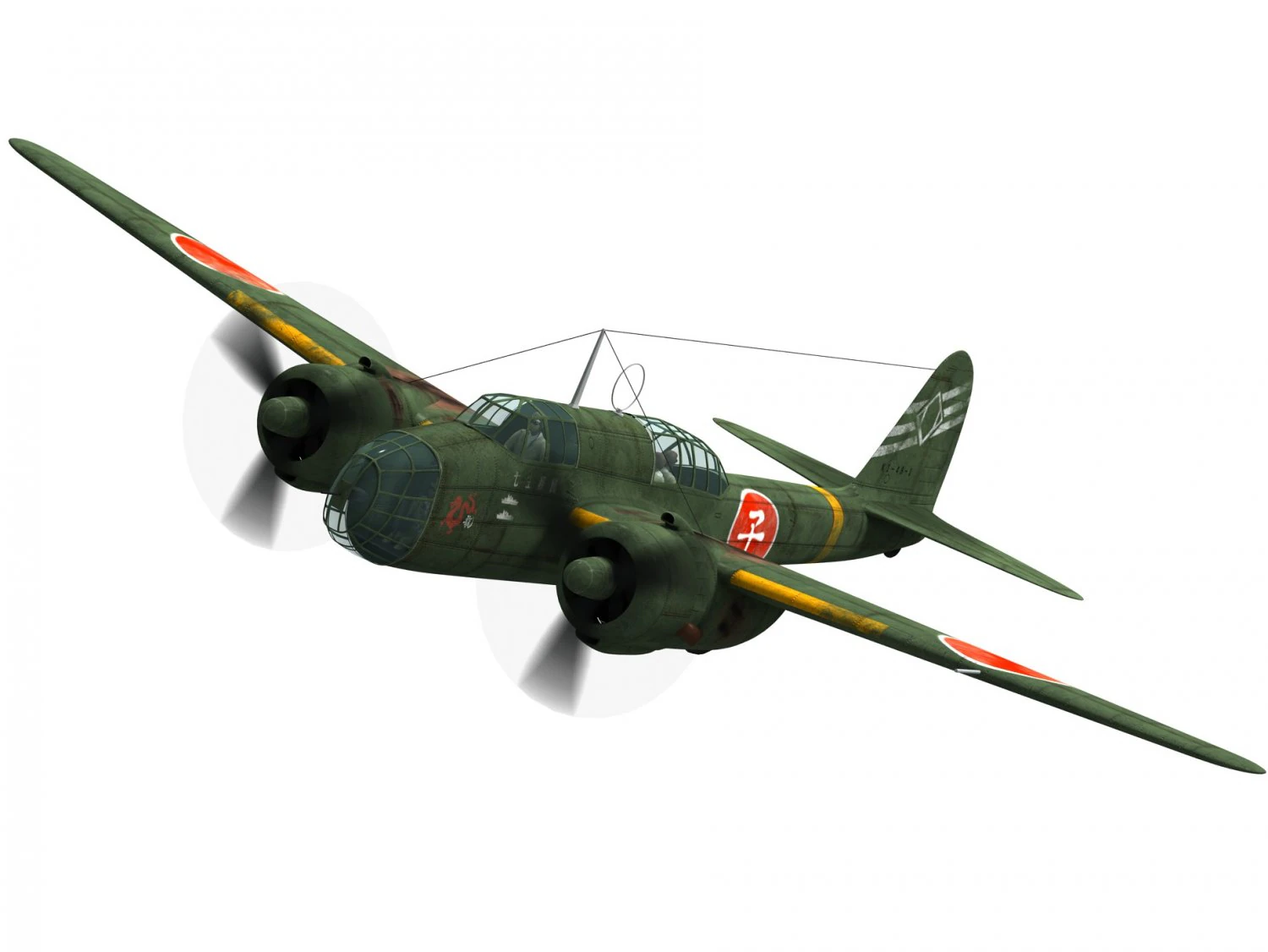 kawasaki ki-48 sokei 3D Model .c4d .max .obj .3ds .fbx .stl .blend 