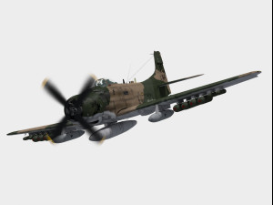 douglas a-1 skyraider 3D Model