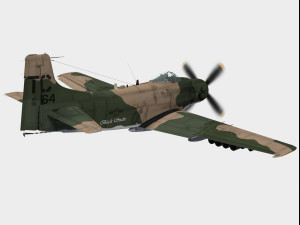 douglas a-1 skyraider 3D Model