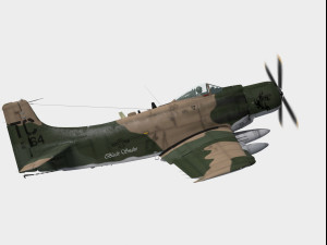 douglas a-1 skyraider 3D Model