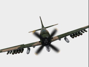 douglas a-1 skyraider 3D Model