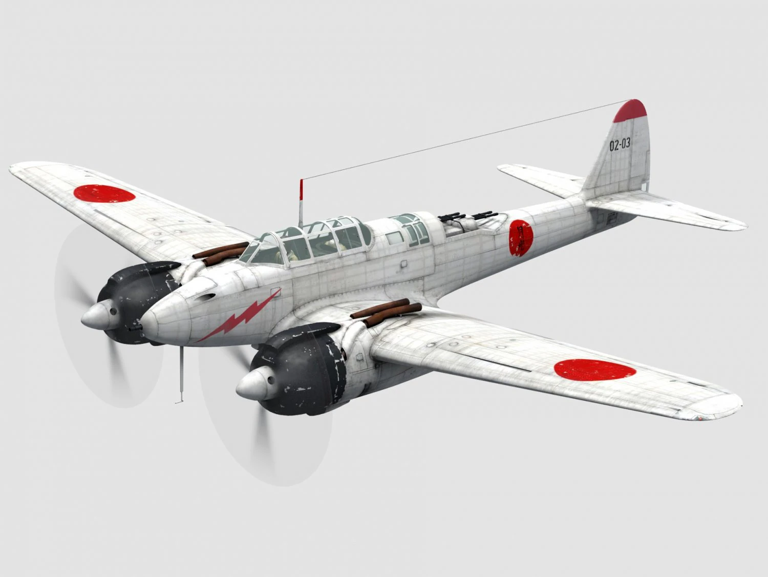 Nakajima j1n1 gekko 3D Model .c4d .max .obj .3ds .fbx .stl .blend
