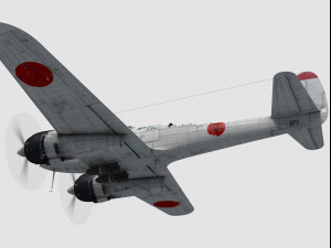 Nakajima j1n1 gekko 3D-Modell