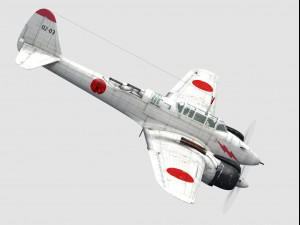 Nakajima j1n1 gekko 3D-Modell