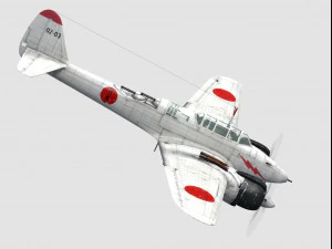 Nakajima j1n1 gekko 3D Model