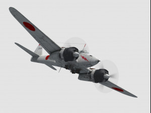 Nakajima j1n1 gekko 3D-Modell