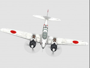 Nakajima j1n1 gekko 3D-Modell