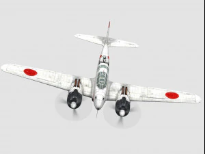 Nakajima j1n1 gekko 3D Model