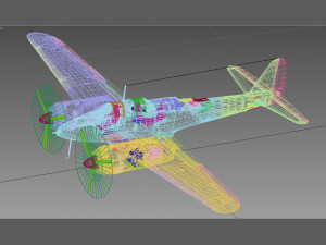 Nakajima j1n1 gekko 3D-Modell