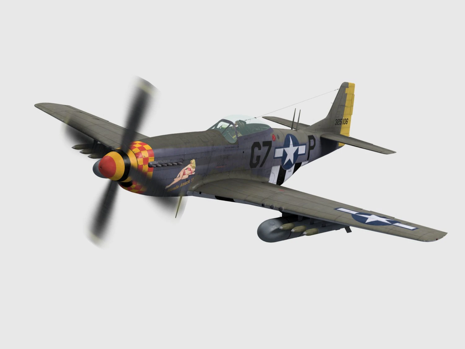 North american p-51 mustang 3D Model .c4d .max .obj .3ds .fbx .stl .blend 