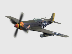 Mustang p-51 norte-americano Modelo 3D
