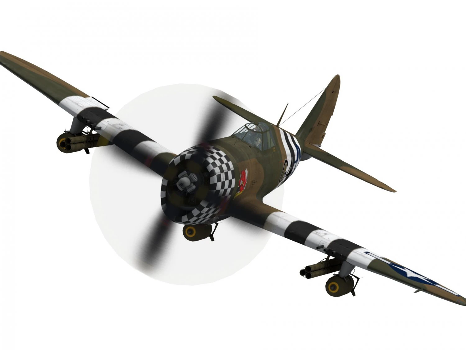 republic p-47 thunderbolt 3D Model .c4d .max .obj .3ds .fbx .stl .blend 