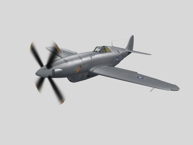 Republic xp-47h thunderbolt prototype Modello 3D .c4d .max .obj .3ds .fbx .stl .blend 