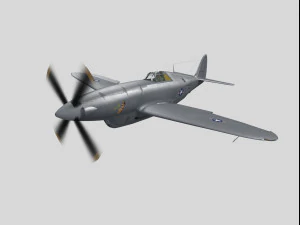 Prot&oacute;tipo de raio Republic XP-47h Modelo 3D