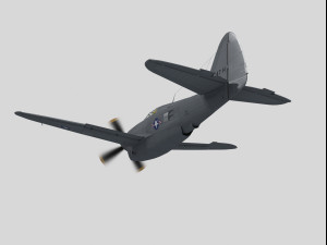 Republic xp-47h thunderbolt prototype Modello 3D