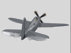 Republic xp-47h thunderbolt prototype Modello 3D