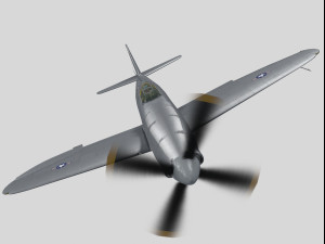 Republic xp-47h thunderbolt prototype Modello 3D