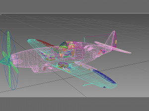 Republic xp-47h thunderbolt prototype Modello 3D