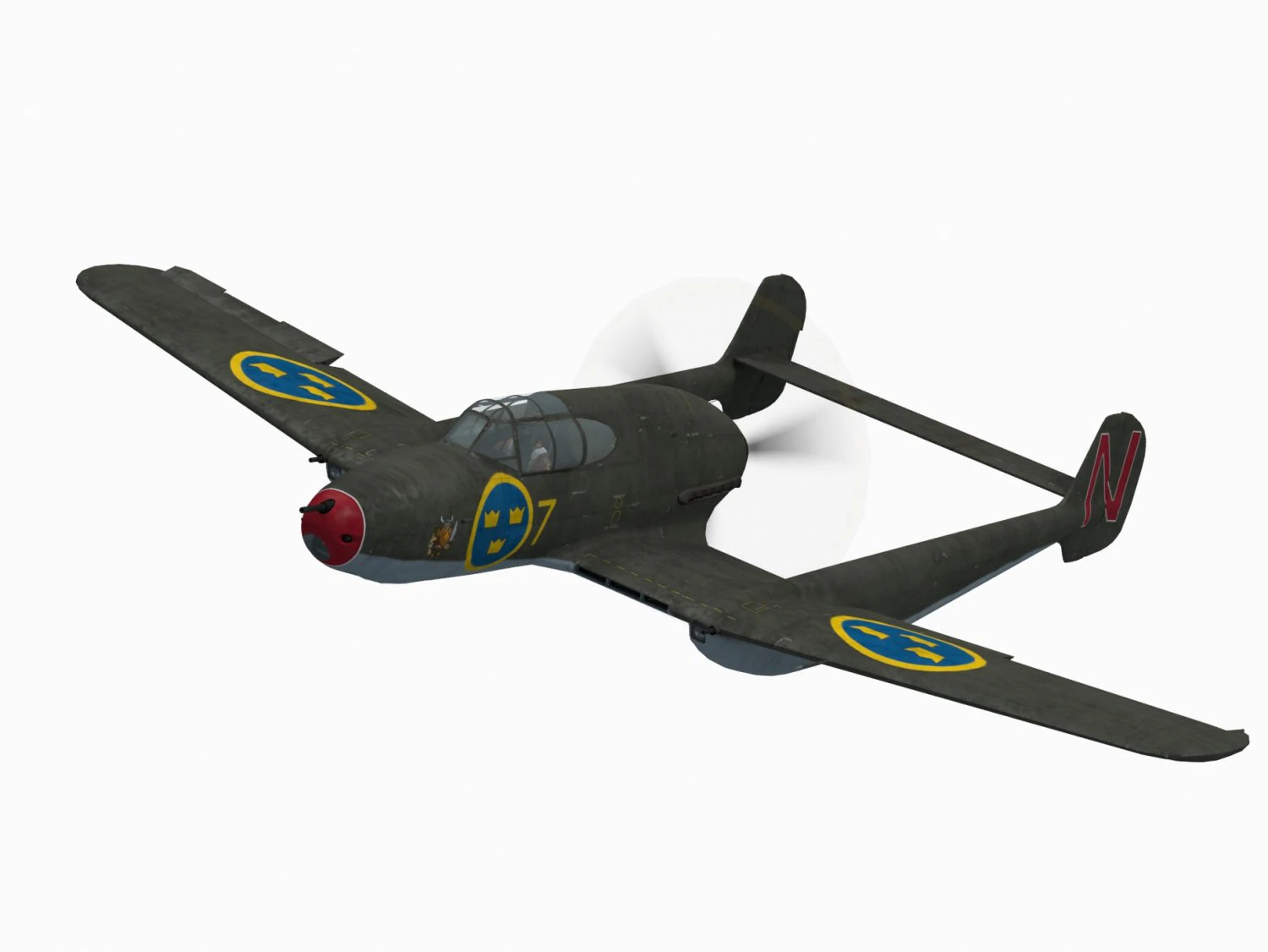 saaba j21 Model 3D .c4d .max .obj .3ds .fbx .stl .blend 