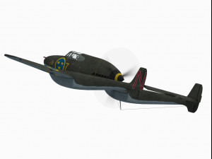 saab j21 3D 模型