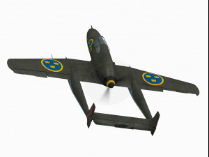 saab j21 3D 模型