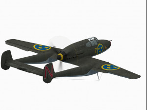 saab j21 3D 模型