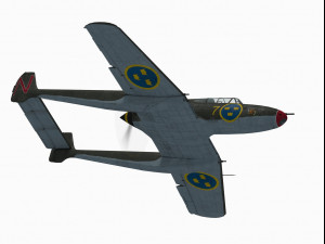 saab j21 3D 模型