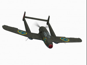 saab j21 3D 模型