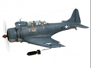 douglas sbd dauntless 3D Model
