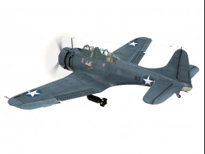 douglas sbd dauntless 3D Model