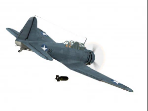 douglas sbd dauntless 3D Model