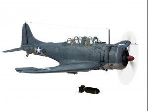douglas sbd dauntless 3D 모델
