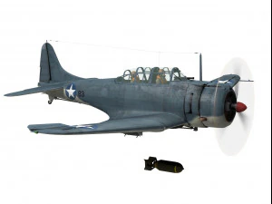douglas sbd dauntless 3D Model