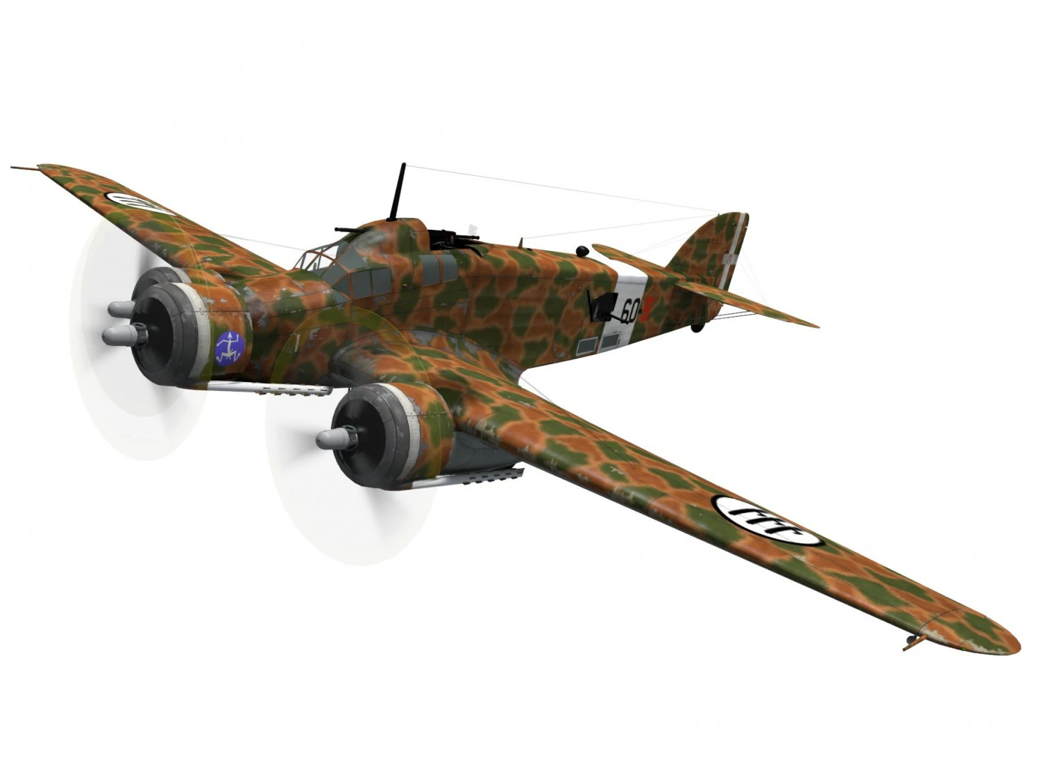 savoia-marchetti sm79 sparviero 3D Model .c4d .max .obj .3ds .fbx .stl .blend 