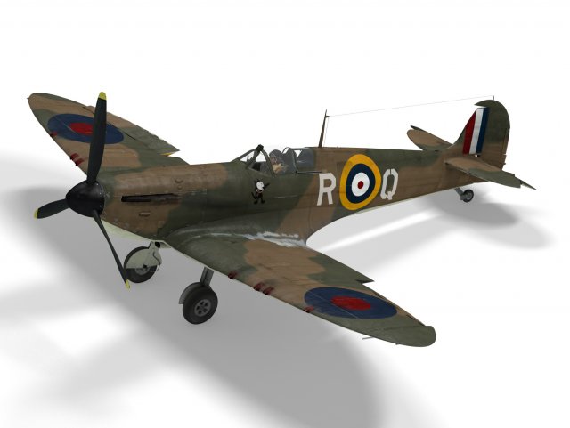 supermarine spitfire mk1 3D 모델 .c4d .max .obj .3ds .fbx .stl .blend 