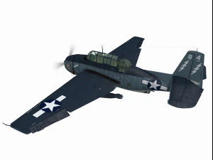 GrummanTBF Avenger 3D Model