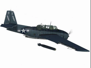GrummanTBF Avenger 3D Model