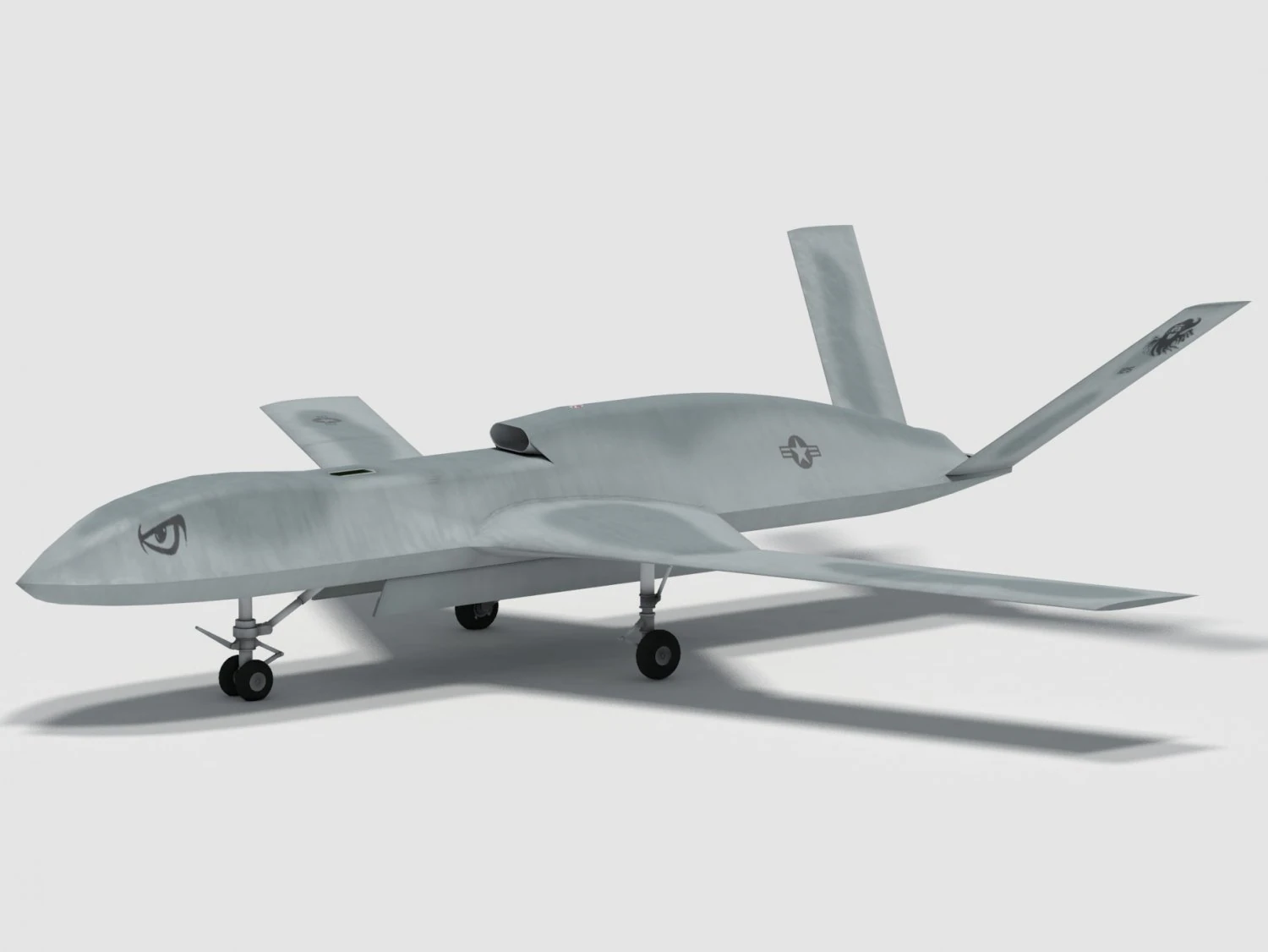 general atomics mq-20 avenger 3D Model .c4d .max .obj .3ds .fbx .stl .blend 