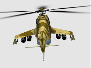 mil mi-24 a hind 3D Model
