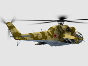 mil mi-24 a hind 3D Model