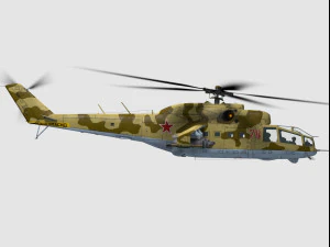 mil mi-24 a hind 3D Model