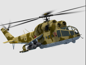 mil mi-24 a hind 3Dモデル