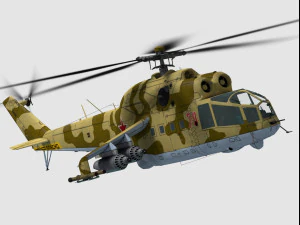 mil mi-24 a hind 3D Model