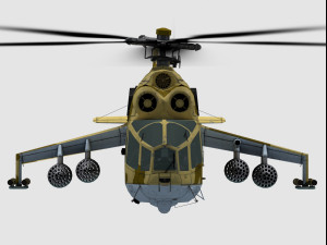 mil mi-24 a hind 3Dモデル