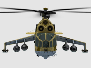 mil mi-24 a hind 3D Model
