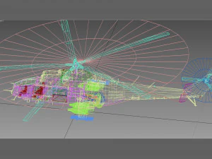 mil mi-24 a hind 3D Model