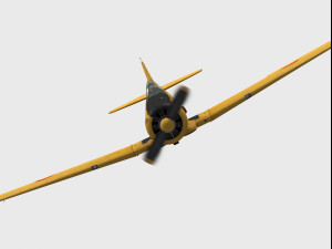 north american t-6 texan spanish trainer 3D Model
