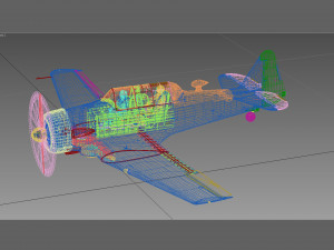 north american t-6 texan spanish trainer 3D Model