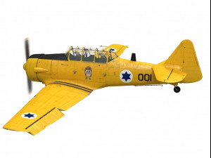 north american t-6 texan israelian trainer 3Dモデル